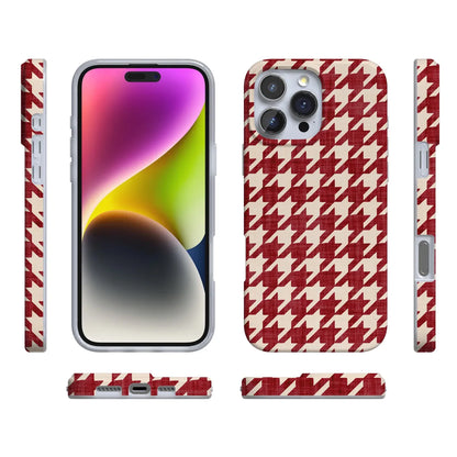 Scarlet Stitch | Red Houndstooth Case