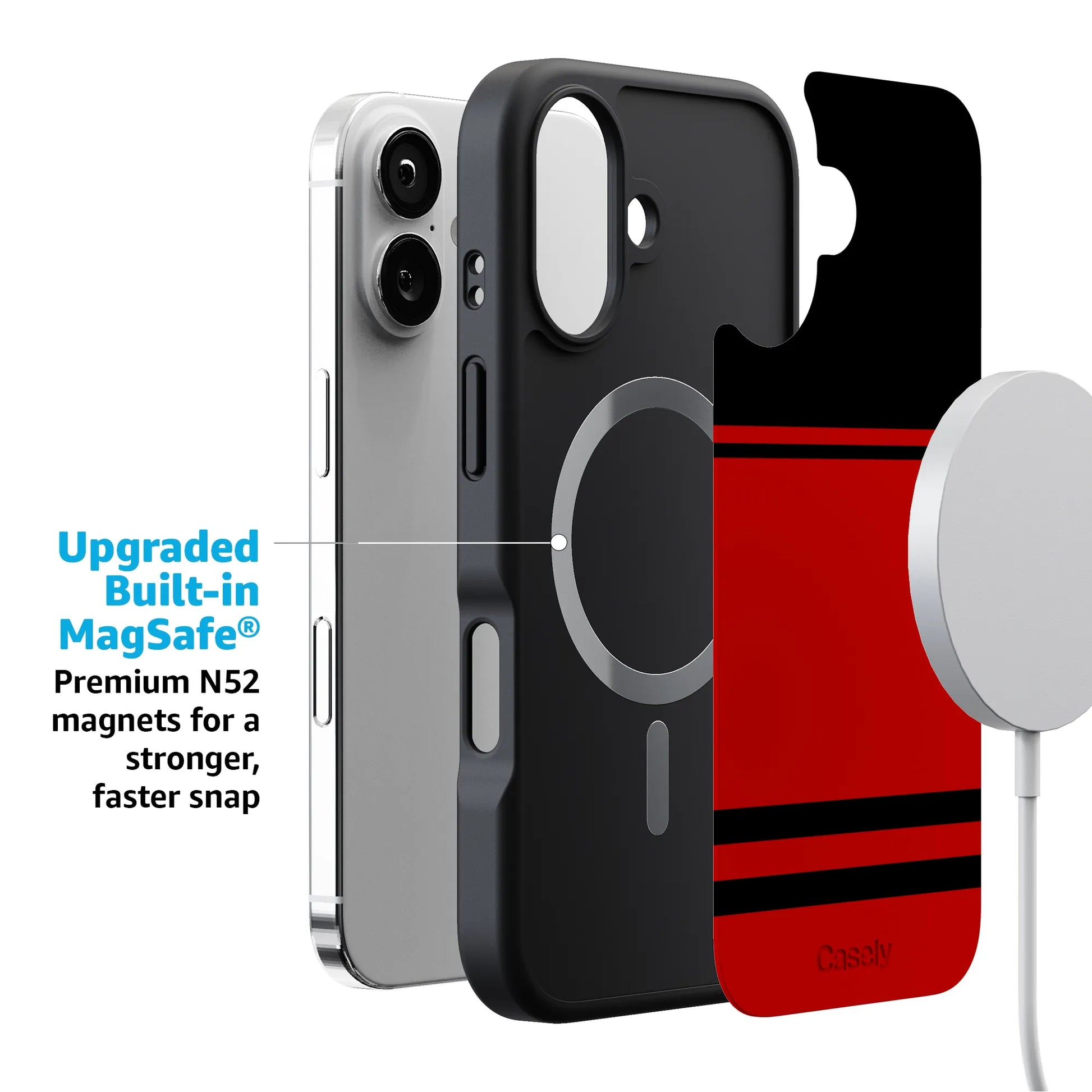 Storm Warning | Black & Red Stripes Case