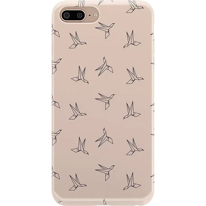 Paper Crane Origami | Beige Pattern iPhone Case get.casely