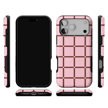 Uptown Gridlock | Pink Checkerboard Case