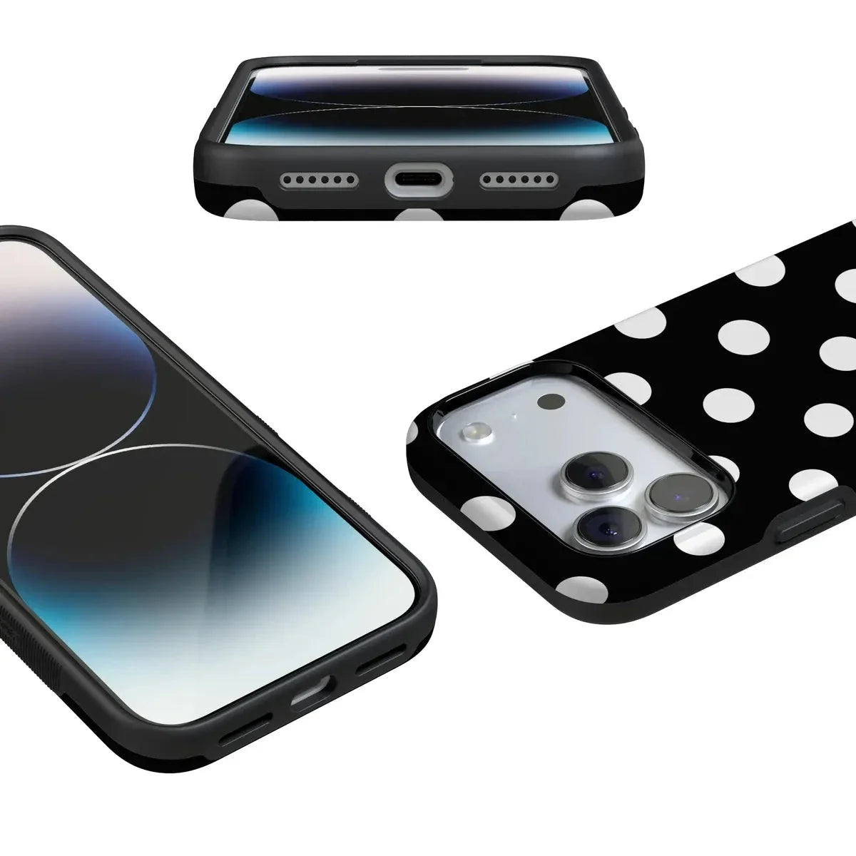 Polka Dots | High Contrast Design Case Phone Case Casetry