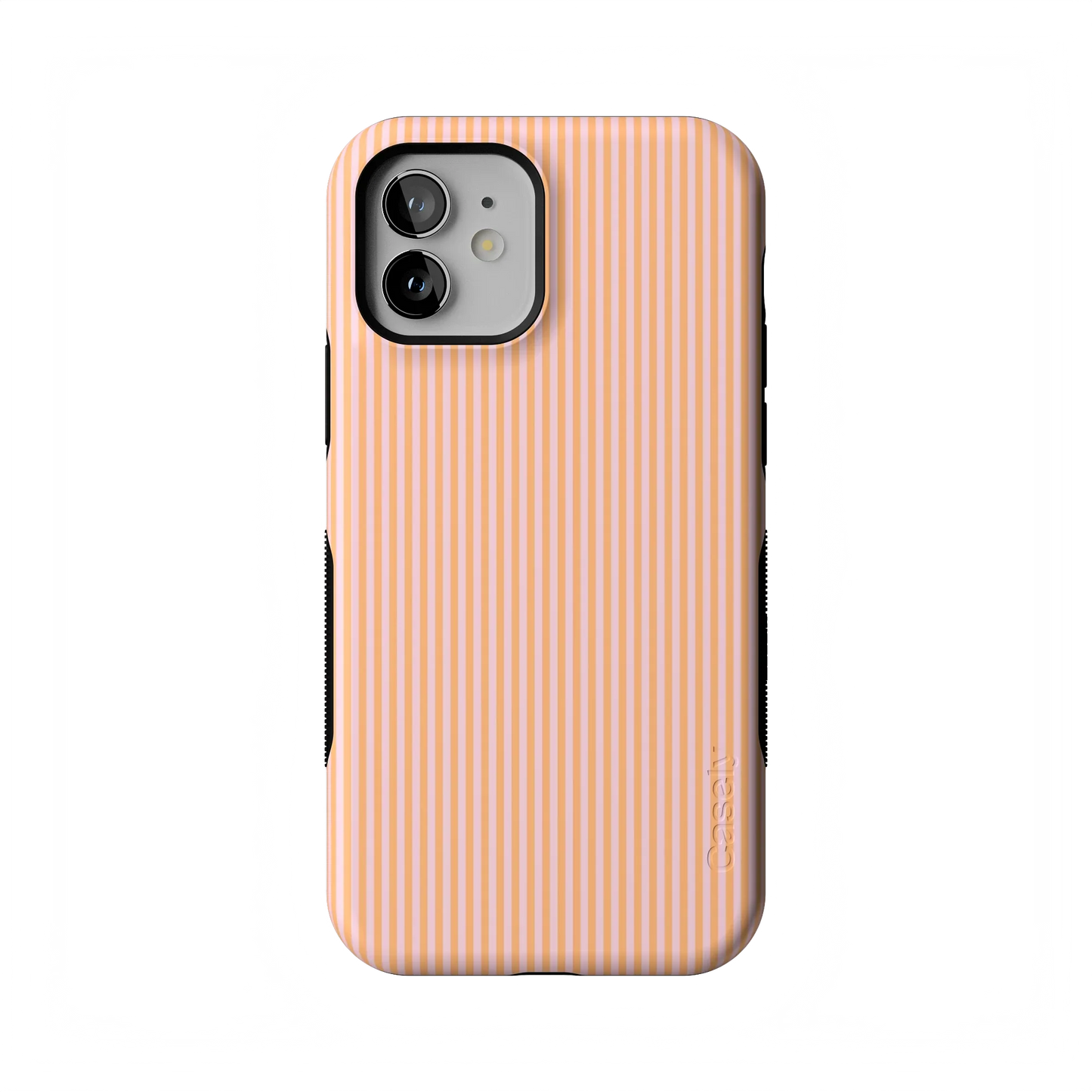 Stripes and the City | Orange & Pink Pinstripe Case - iPhone 12