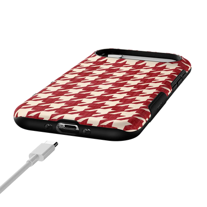 Scarlet Stitch | Red Houndstooth Case