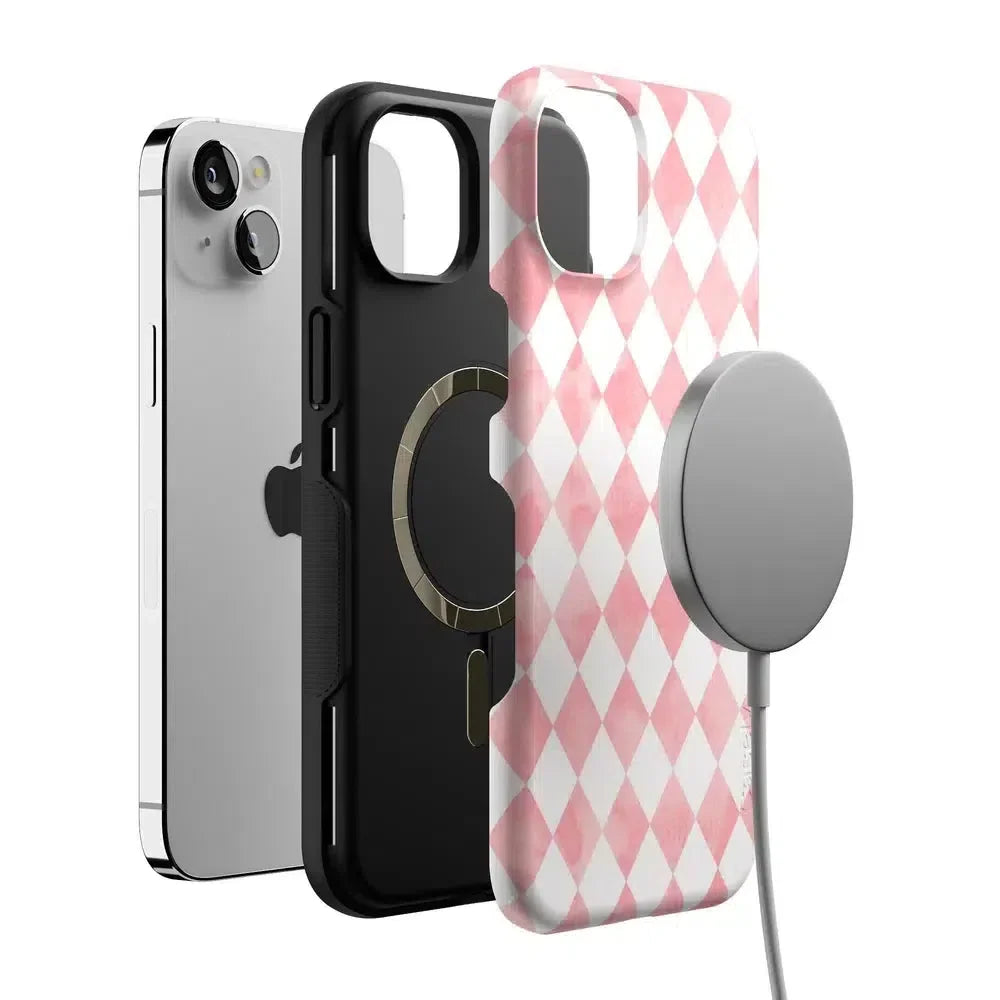 Queen of Diamonds | Pink Watercolor Case Phone Case Casetry