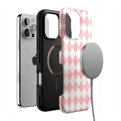 Queen of Diamonds | Pink Watercolor Case Phone Case Casetry