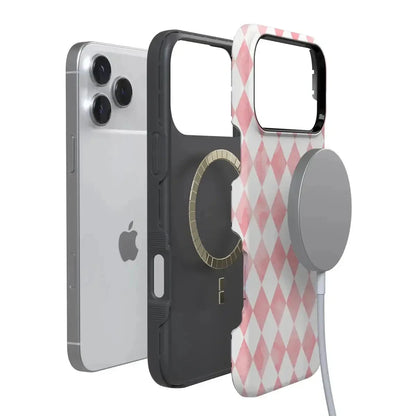 Queen of Diamonds | Pink Watercolor Case Phone Case Casetry