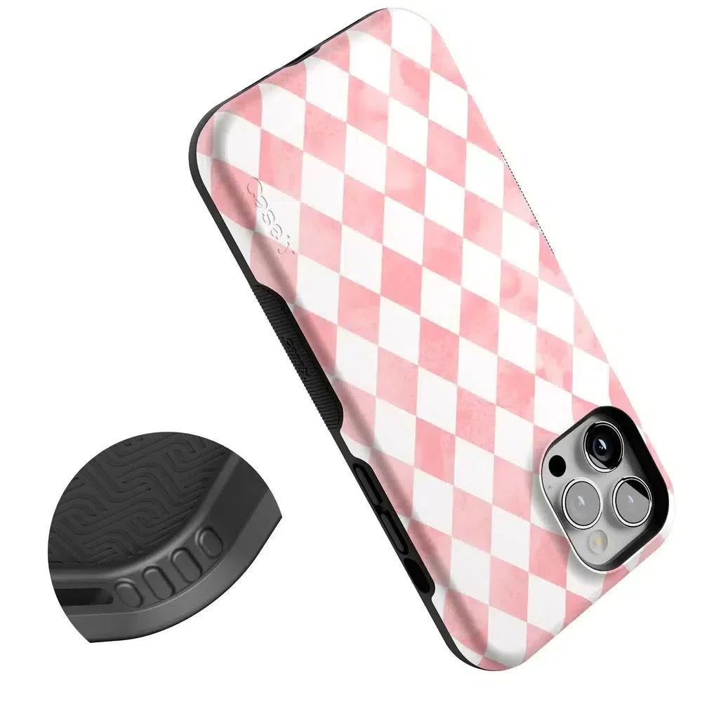 Queen of Diamonds | Pink Watercolor Case Phone Case Casetry
