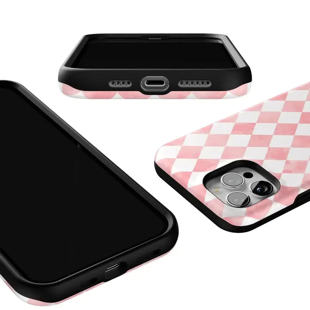 Queen of Diamonds | Pink Watercolor Case Phone Case Casetry