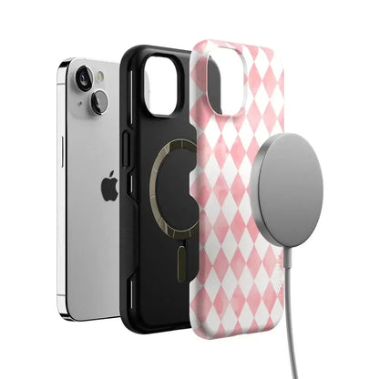 Queen of Diamonds | Pink Watercolor Case Phone Case Casetry