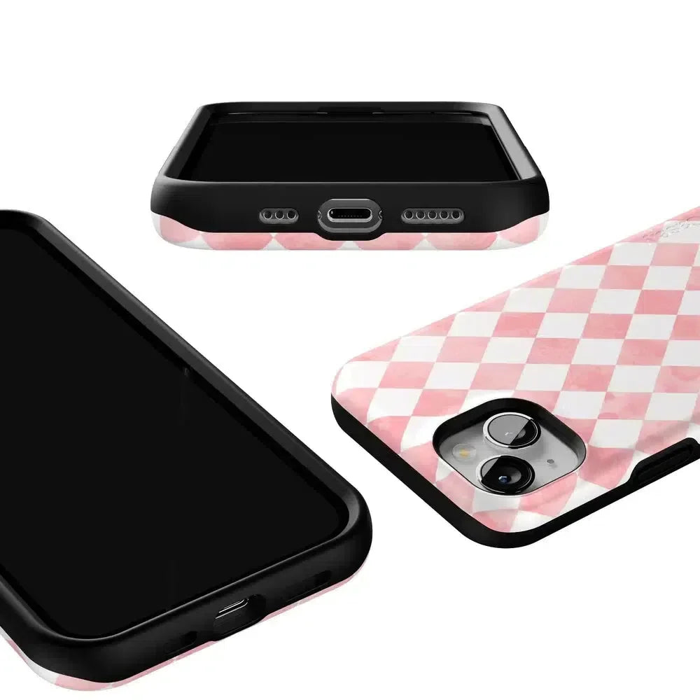 Queen of Diamonds | Pink Watercolor Case Phone Case Casetry