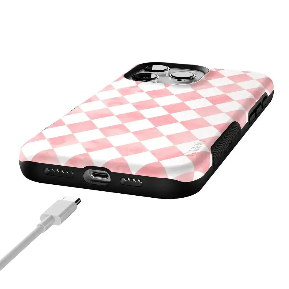 Queen of Diamonds | Pink Watercolor Case Phone Case Casetry