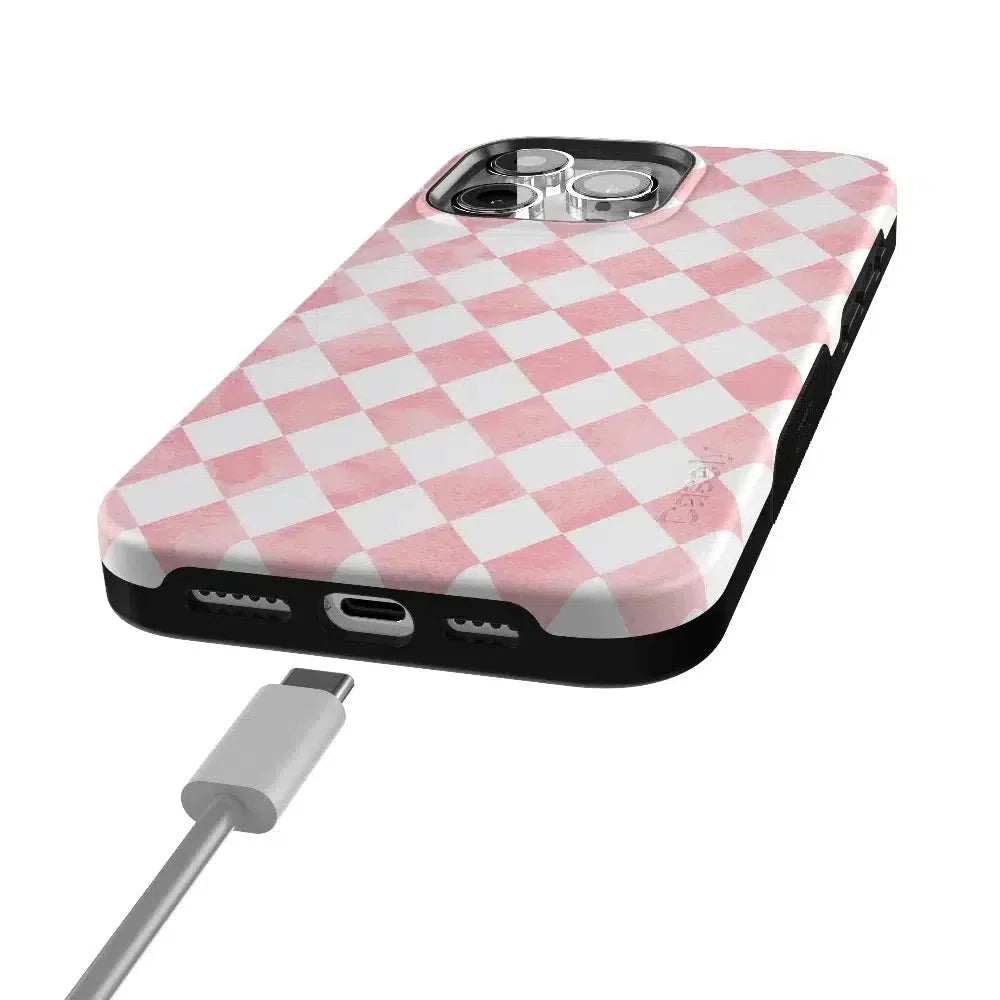Queen of Diamonds | Pink Watercolor Case Phone Case Casetry