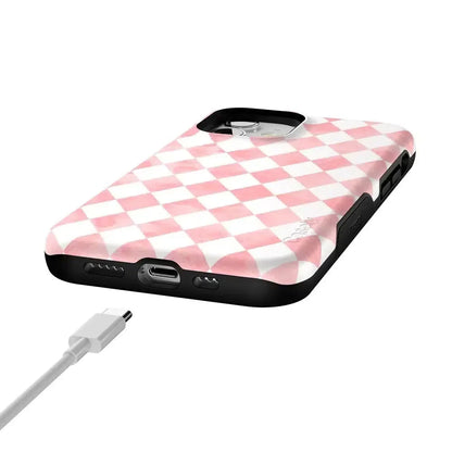 Queen of Diamonds | Pink Watercolor Case Phone Case Casetry