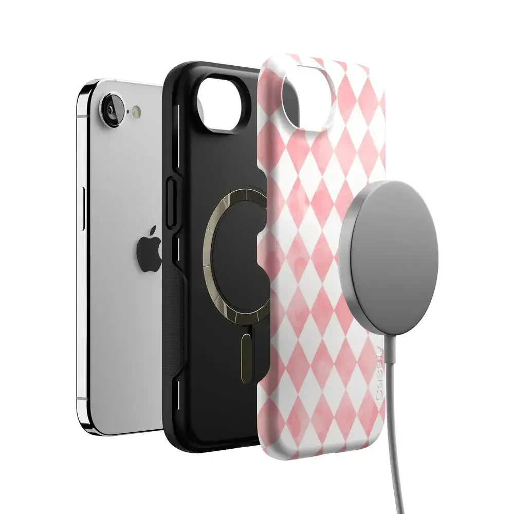 Queen of Diamonds | Pink Watercolor Case Phone Case Casetry