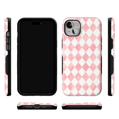 Queen of Diamonds | Pink Watercolor Case Phone Case Casetry