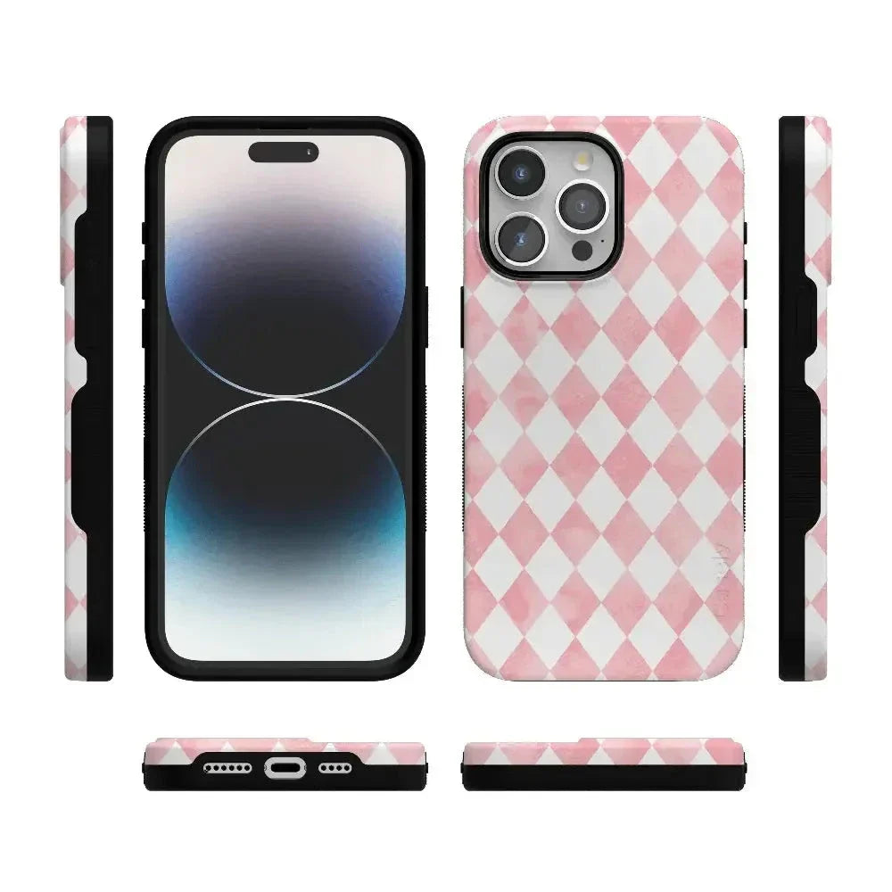 Queen of Diamonds | Pink Watercolor Case Phone Case Casetry