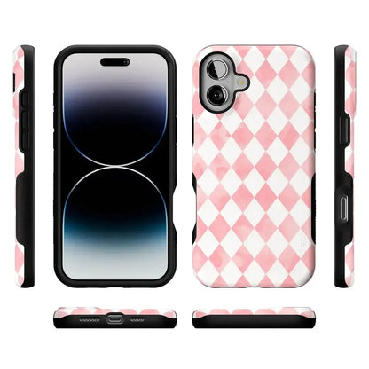 Queen of Diamonds | Pink Watercolor Case Phone Case Casetry