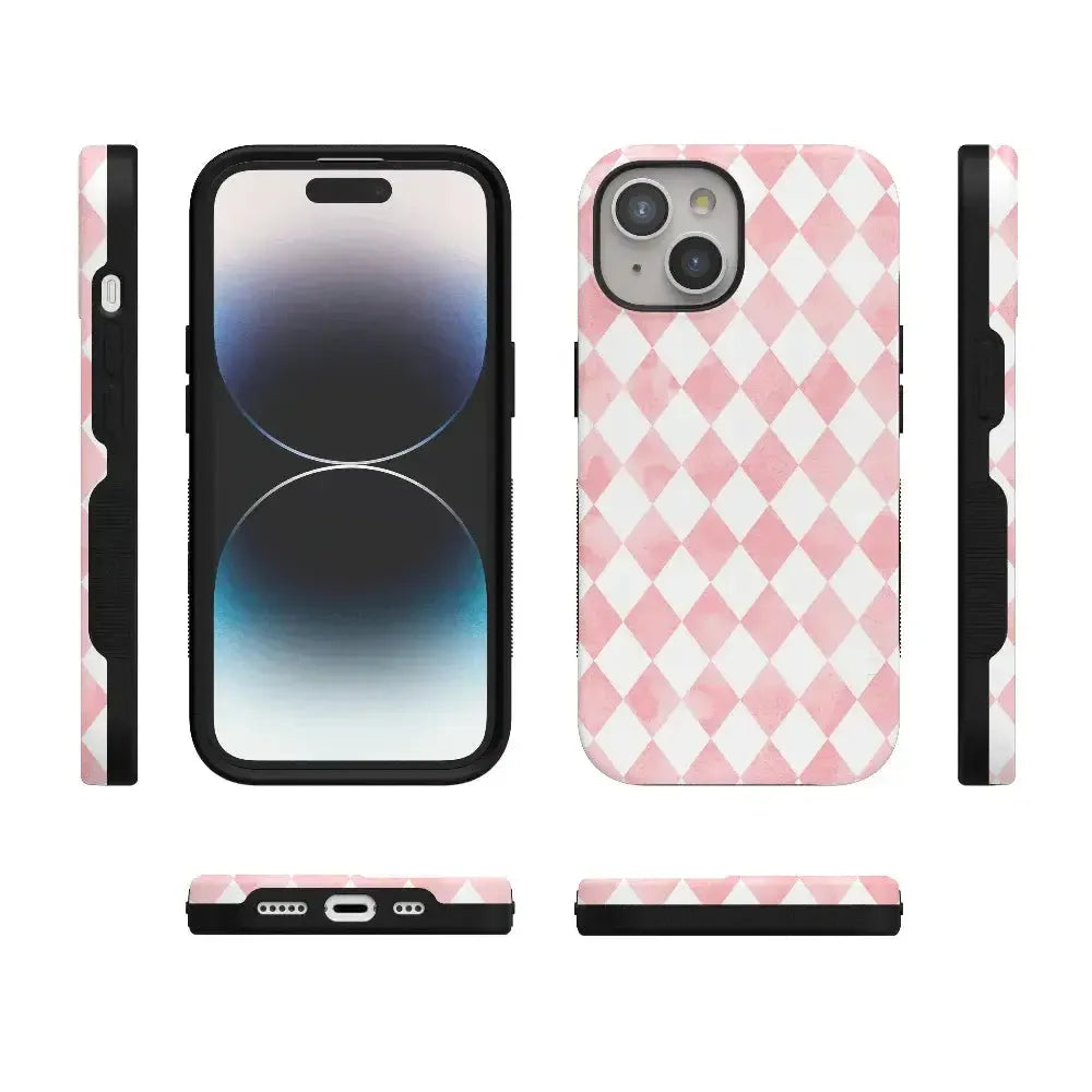 Queen of Diamonds | Pink Watercolor Case Phone Case Casetry