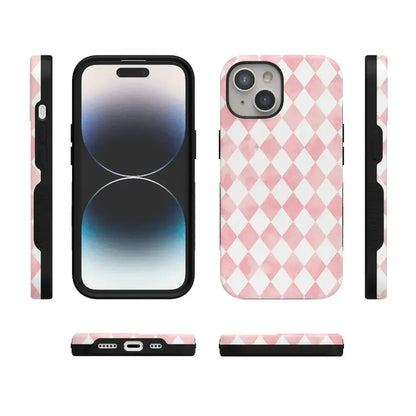Queen of Diamonds | Pink Watercolor Case Phone Case Casetry