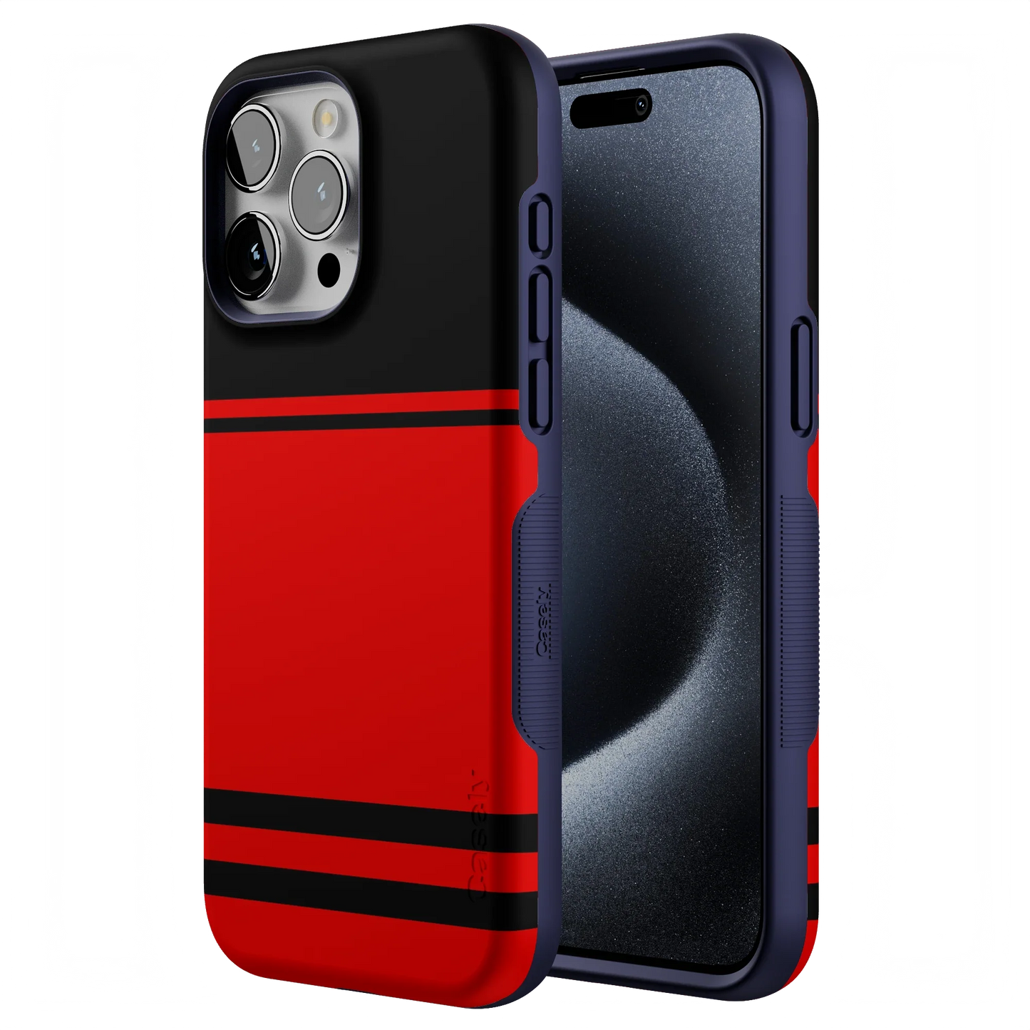 Storm Warning | Black & Red Stripes Case