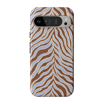 Untamed | Brown & Blue Zebra Case - Google Pixel 9 Pro XL