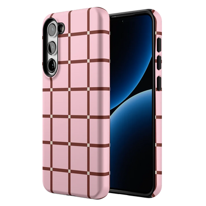 Uptown Gridlock | Pink Checkerboard Case