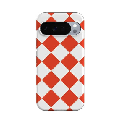Red Checkerboard | High Contrast Design Case Phone Case Casetry Essential + MagSafe® Google Pixel 10 Pro XL
