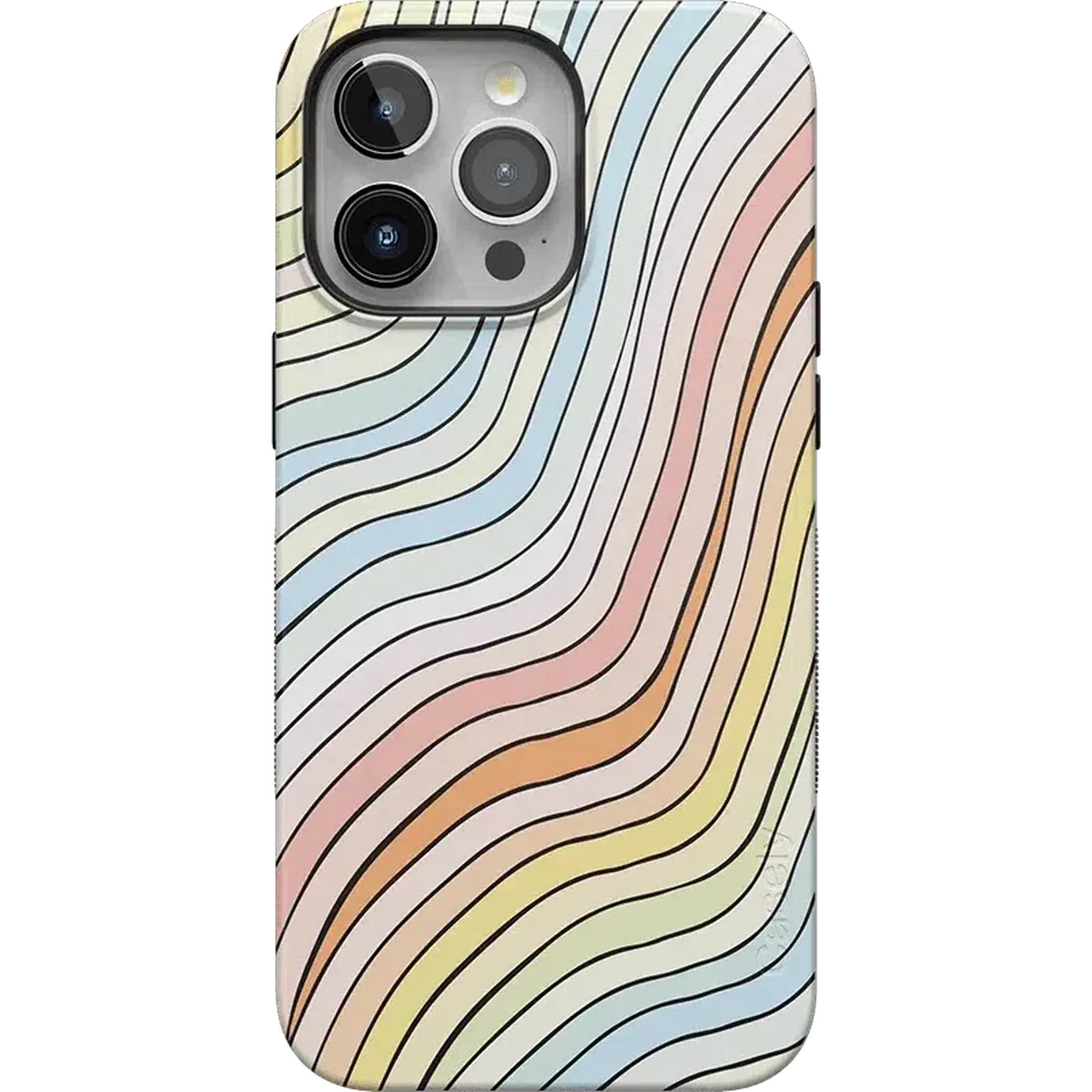 Ride The Wave | Pastel Rainbow Lined Case iPhone Case get.casely Bold + MagSafe® iPhone 15 Pro Max