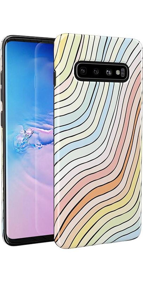 Ride The Wave | Pastel Rainbow Lined Samsung Case Samsung Case get.casely