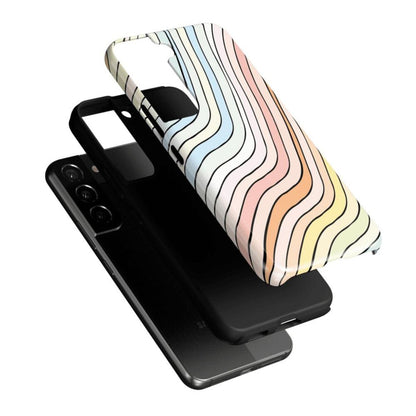 Ride The Wave | Pastel Rainbow Lined Samsung Case Samsung Case Casetry