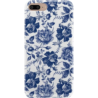 Rose to Fame | Blue & White Rose Floral Case iPhone Case get.casely Classic iPhone 6/7/8 Plus