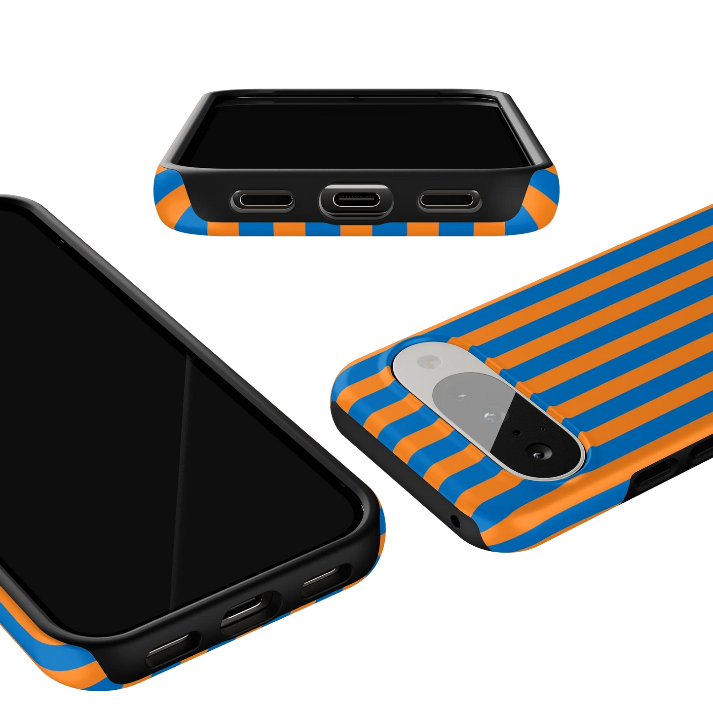 Go New York | Blue & Orange Stripes Case
