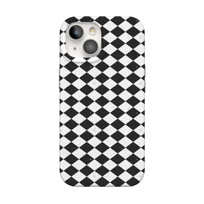 Salem's Hex | Black & White Checkered Case Phone Case get.casely Classic + MagSafe® iPhone 15 Plus