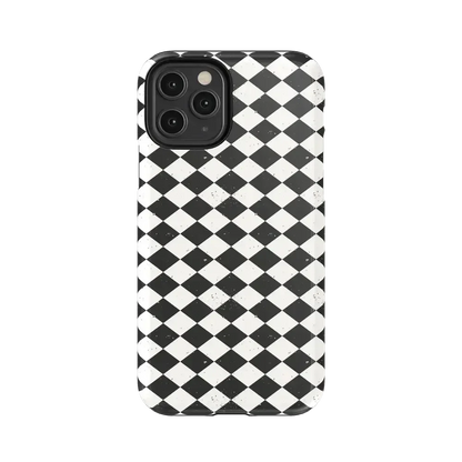 Salem's Hex | Black & White Checkered Case Phone Case get.casely Essential iPhone 11 Pro