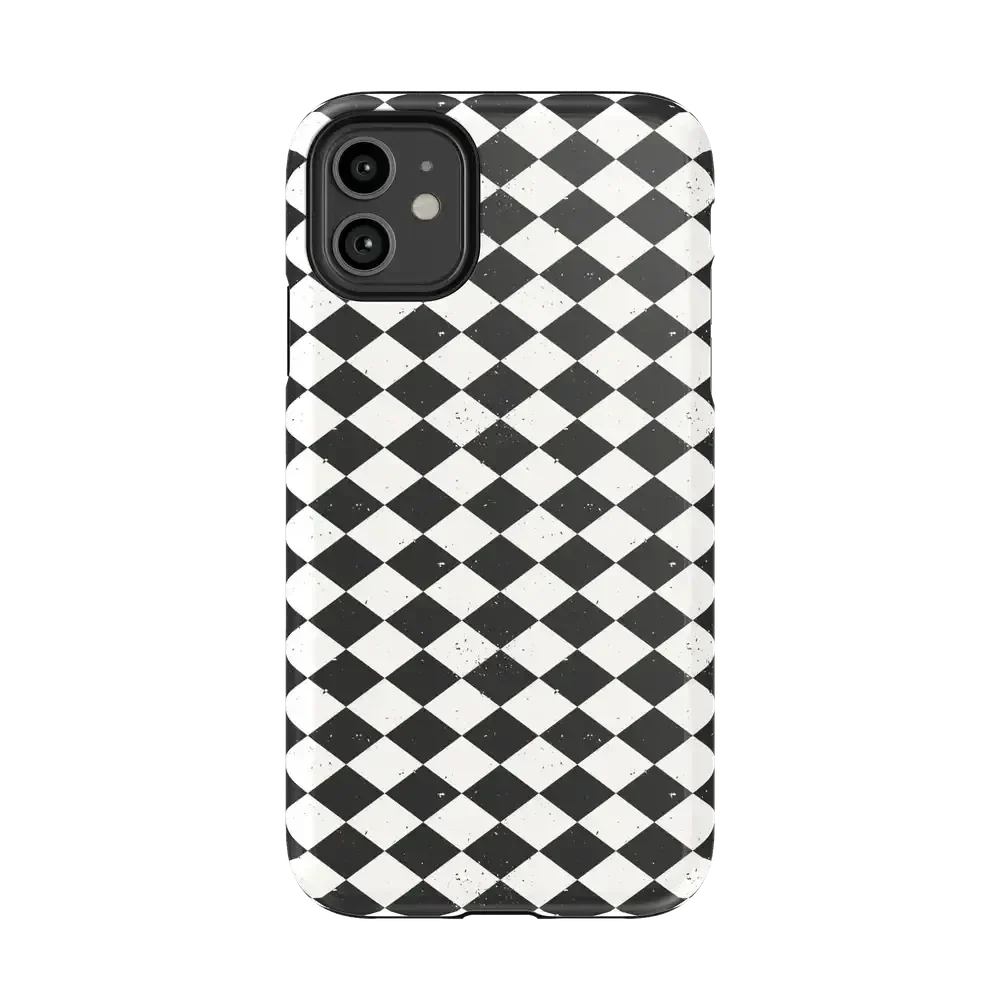 Salem's Hex | Black & White Checkered Case Phone Case get.casely Essential iPhone 11