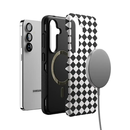 Salem's Hex | Black & White Checkered Case Phone Case get.casely