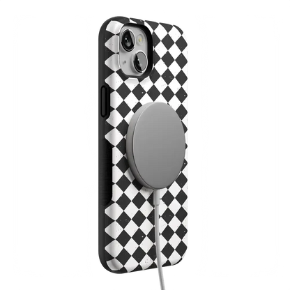 Salem's Hex | Black & White Checkered Case Phone Case get.casely