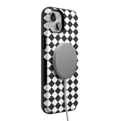 Salem's Hex | Black & White Checkered Case Phone Case get.casely