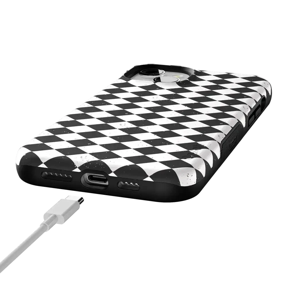 Salem's Hex | Black & White Checkered Case Phone Case get.casely