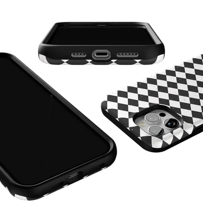 Salem's Hex | Black & White Checkered Case Phone Case get.casely
