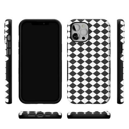 Salem's Hex | Black & White Checkered Case Phone Case get.casely