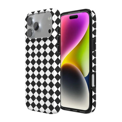 Salem's Hex | Black & White Checkered Case Phone Case get.casely