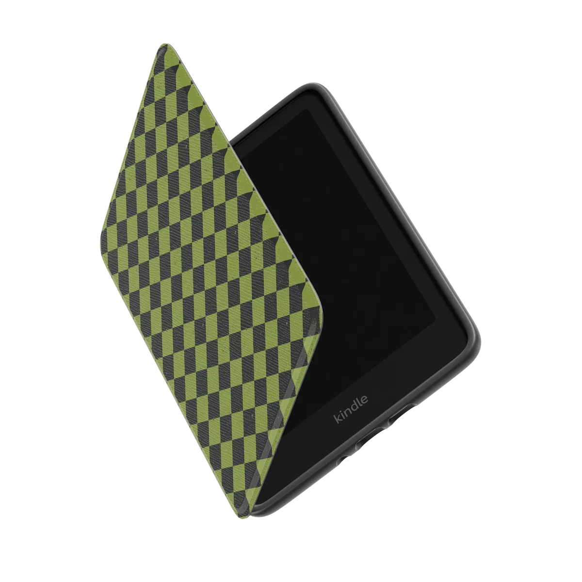 Wicked Hex | Green Checkered Kindle Case