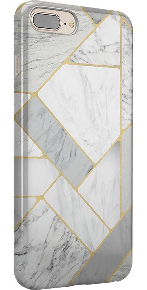 Sharp Lines | Geo White and Gold Marble Case iPhone Case get.casely
