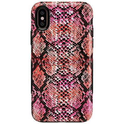 Snake Along | Red Snake Skin Case iPhone Case get.casely Bold iPhone XS Max