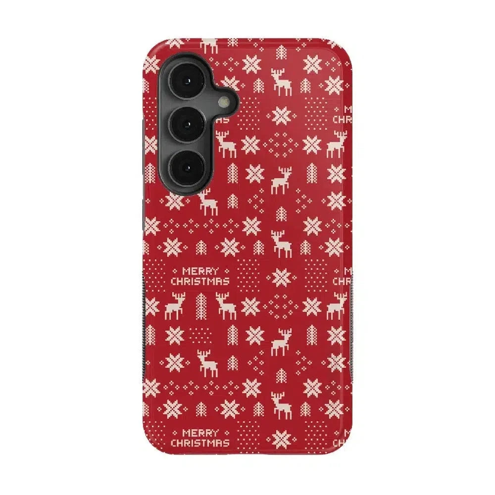 Stocking Stuffer | Christmas Knit Case Phone Case Casetry Bold Flex + MagSafe® Galaxy S25