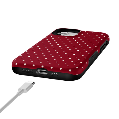 On the Dot | Maroon Polka Dot Case