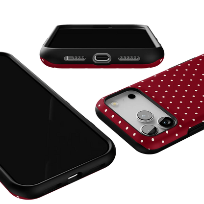 On the Dot | Maroon Polka Dot Case