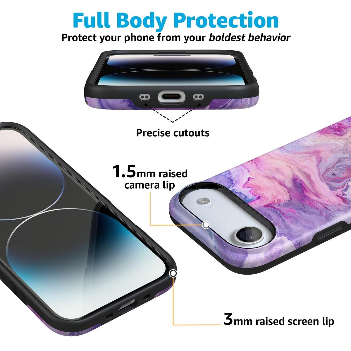 Tie Dying Over You | Purple Marble iPhone Case iPhone Case get.casely