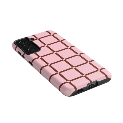 Uptown Gridlock | Pink Checkerboard Case